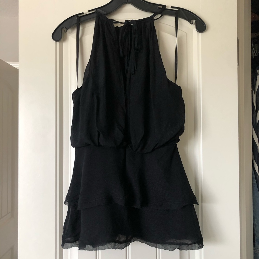 BCBG MaxAzria Black Layered Top XS
